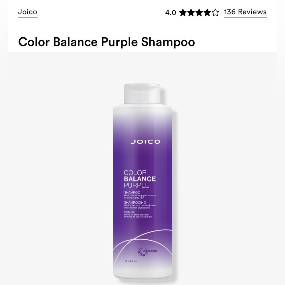 Joico Color Balance Purple Shampoo 33.8 Fluid Ounces